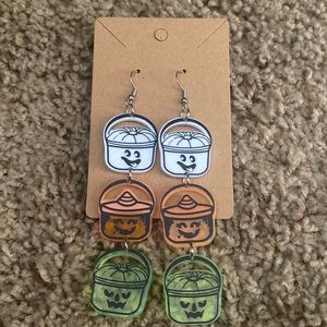Halloween Bucket earrings